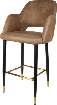 Durafurn Sorbet Stool with Black Metal 750h Legs