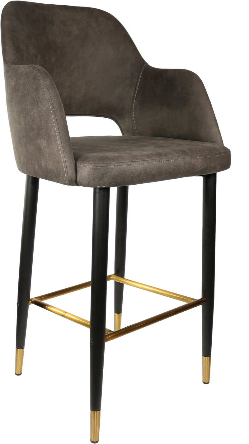 Durafurn Sorbet Stool with Black Metal 750h Legs
