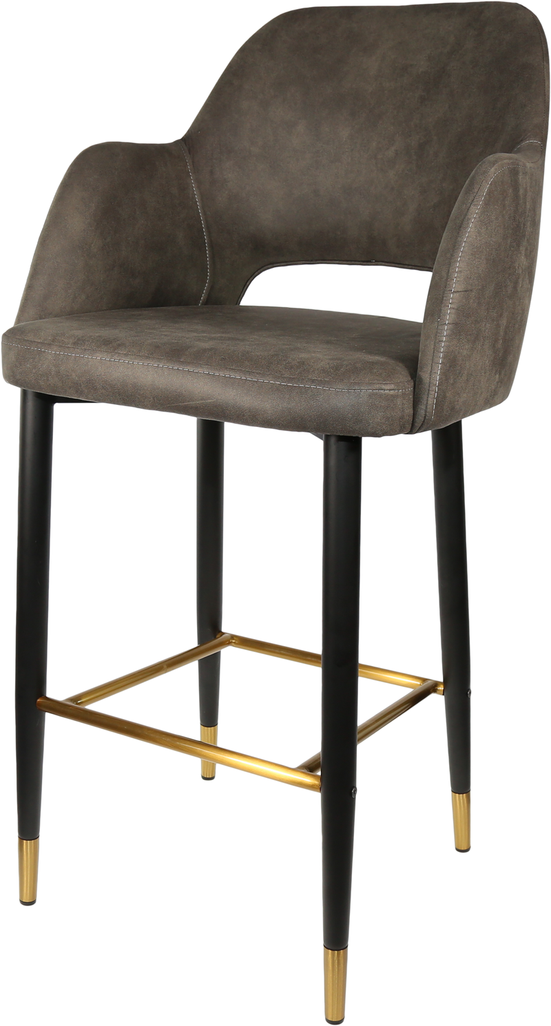 Durafurn Sorbet Stool with Black Metal 750h Legs