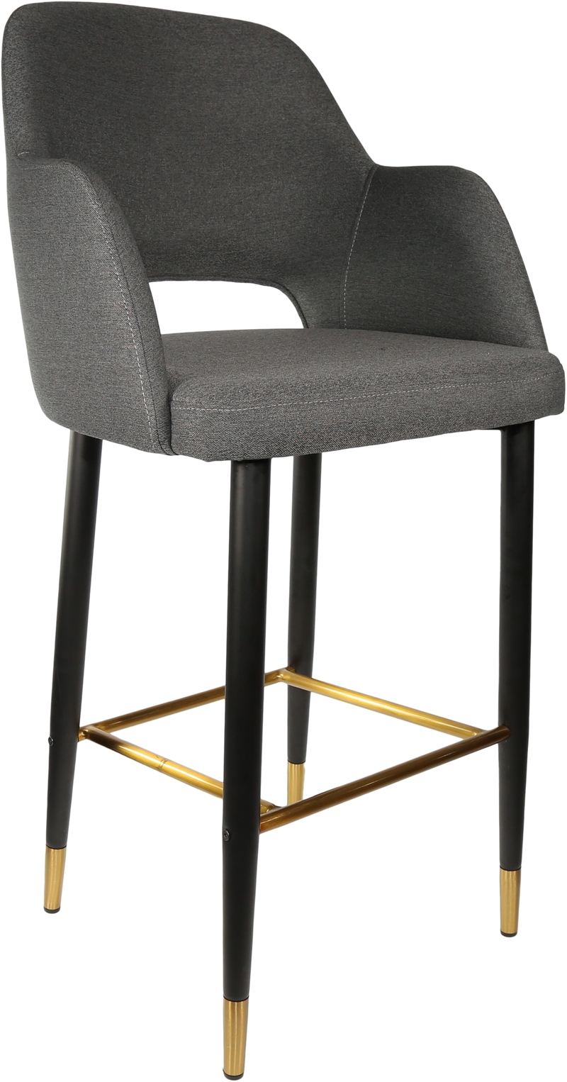 Durafurn Sorbet Stool with Black Metal 750h Legs