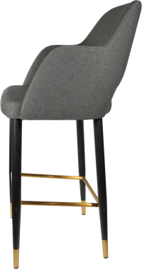 Durafurn Sorbet Stool with Black Metal 750h Legs