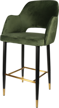Durafurn Sorbet Stool with Black Metal 750h Legs