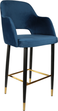 Durafurn Sorbet Stool with Black Metal 750h Legs