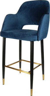 Durafurn Sorbet Stool with Black Metal 750h Legs