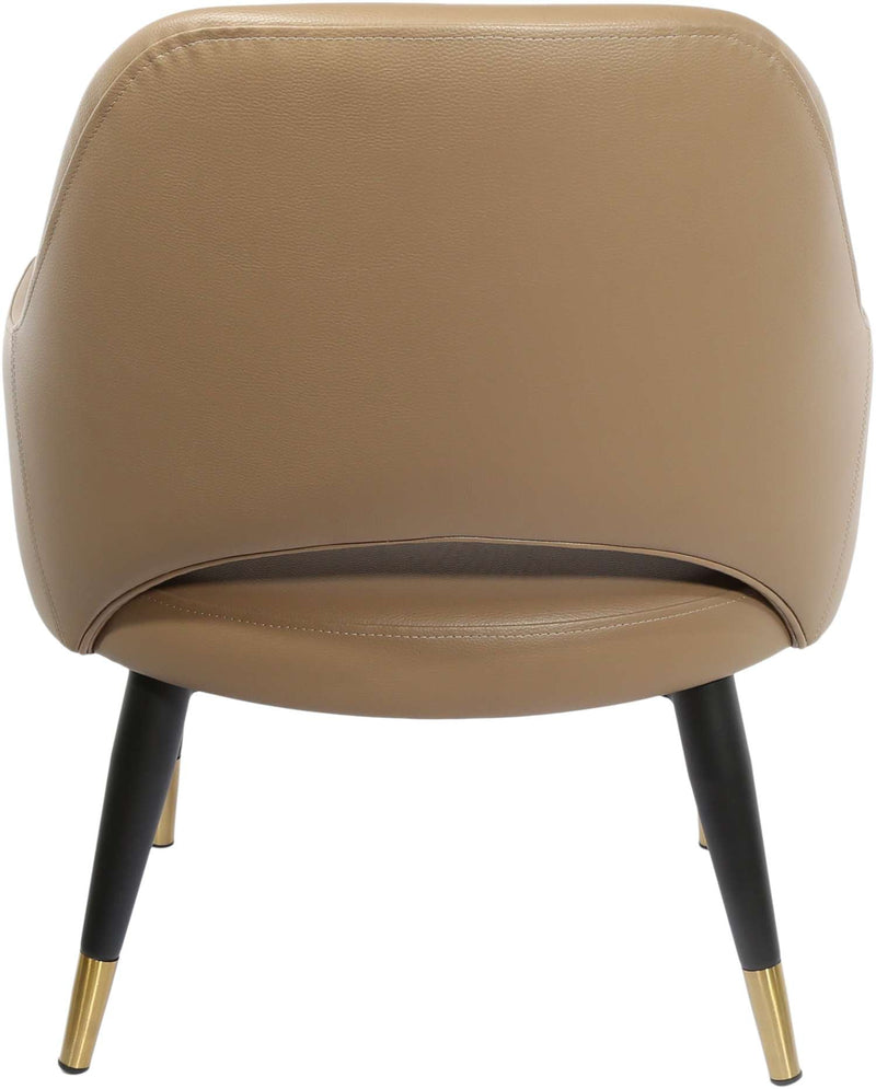 BonBon Armchair - Metal Black Legs with Brass Tips