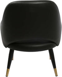 BonBon Armchair - Metal Black Legs with Brass Tips