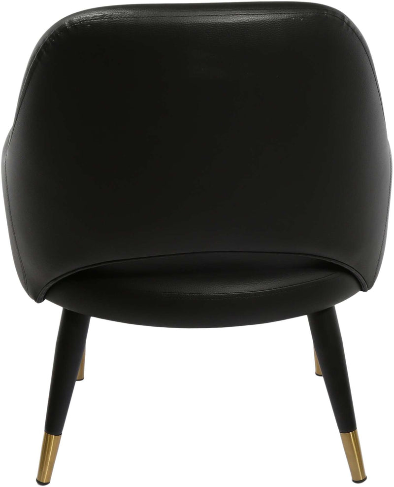 BonBon Armchair - Metal Black Legs with Brass Tips
