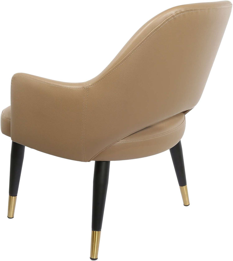 BonBon Armchair - Metal Black Legs with Brass Tips