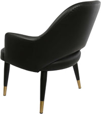 BonBon Armchair - Metal Black Legs with Brass Tips
