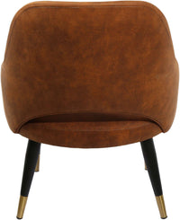 BonBon Armchair - Metal Black Legs with Brass Tips