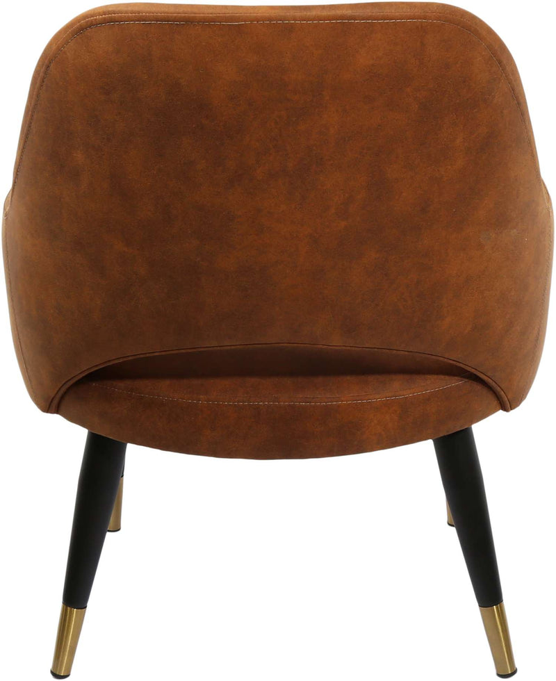 BonBon Armchair - Metal Black Legs with Brass Tips