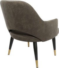 BonBon Armchair - Metal Black Legs with Brass Tips