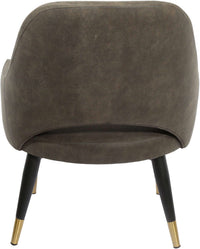 BonBon Armchair - Metal Black Legs with Brass Tips