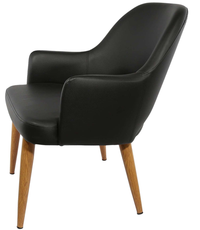 BonBon Armchair - Metal Timber Image Base - Natural Oak