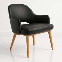 BonBon Armchair - Metal Timber Image Base - Natural Oak