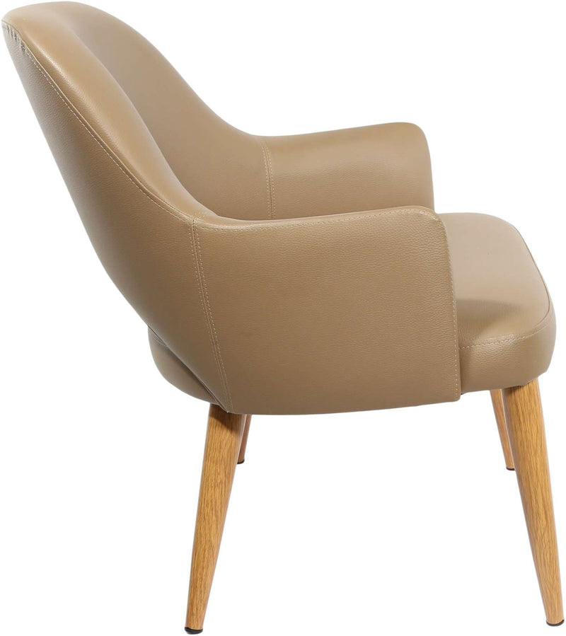 BonBon Armchair - Metal Timber Image Base - Natural Oak