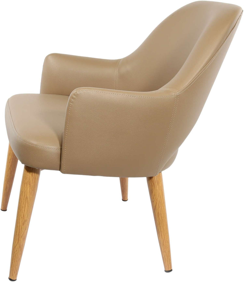 BonBon Armchair - Metal Timber Image Base - Natural Oak