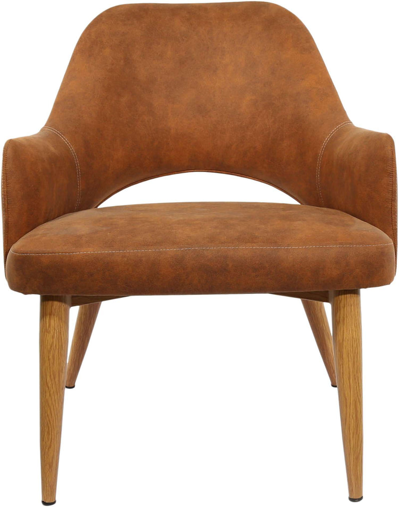 BonBon Armchair - Metal Timber Image Base - Natural Oak