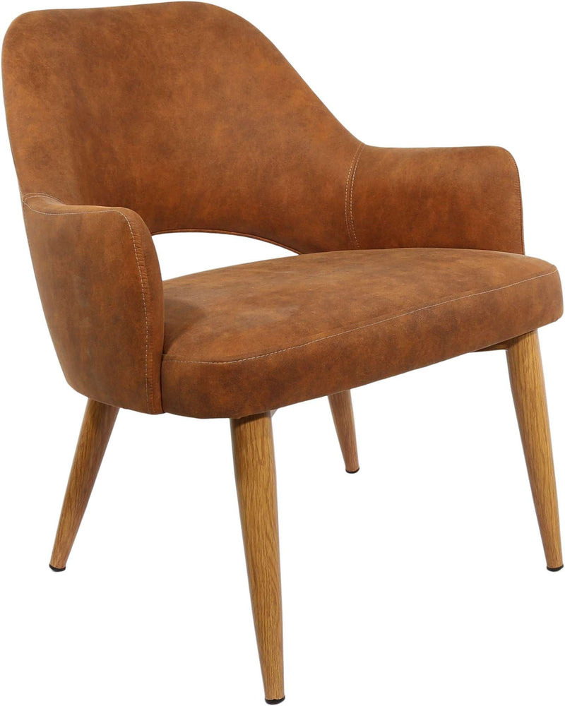 BonBon Armchair - Metal Timber Image Base - Natural Oak