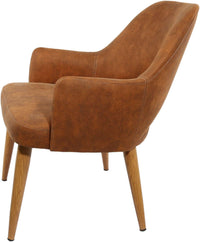 BonBon Armchair - Metal Timber Image Base - Natural Oak