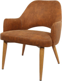 BonBon Armchair - Metal Timber Image Base - Natural Oak