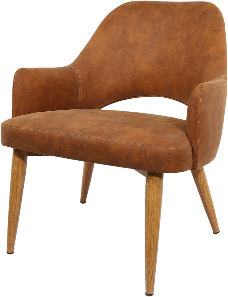 BonBon Armchair - Metal Timber Image Base - Natural Oak