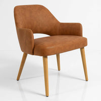 BonBon Armchair - Metal Timber Image Base - Natural Oak