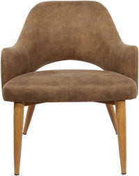 BonBon Armchair - Metal Timber Image Base - Natural Oak