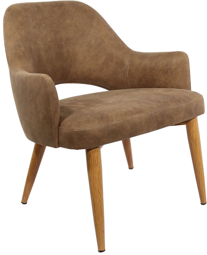 BonBon Armchair - Metal Timber Image Base - Natural Oak