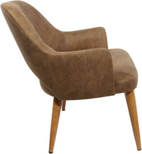 BonBon Armchair - Metal Timber Image Base - Natural Oak