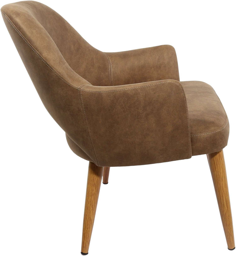 BonBon Armchair - Metal Timber Image Base - Natural Oak
