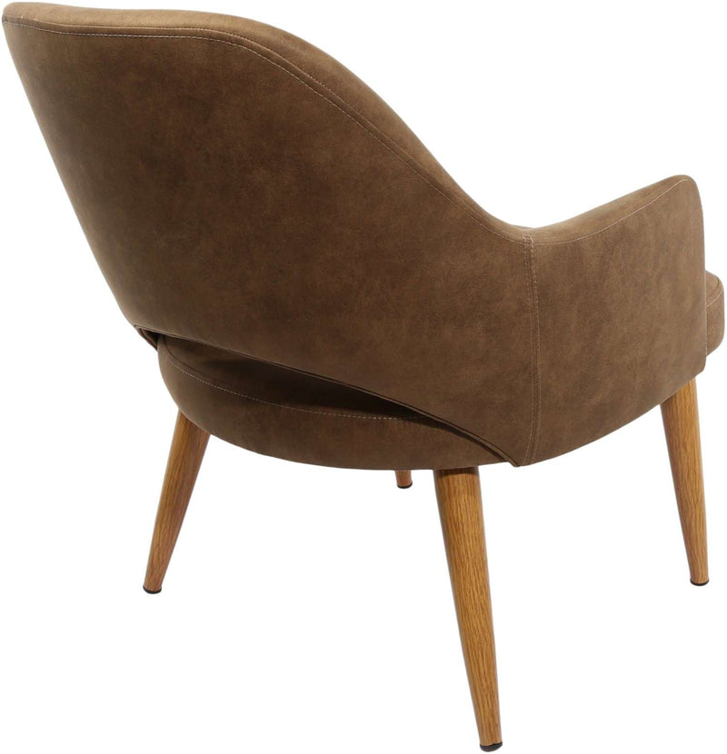 BonBon Armchair - Metal Timber Image Base - Natural Oak