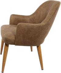 BonBon Armchair - Metal Timber Image Base - Natural Oak
