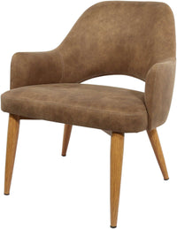 BonBon Armchair - Metal Timber Image Base - Natural Oak