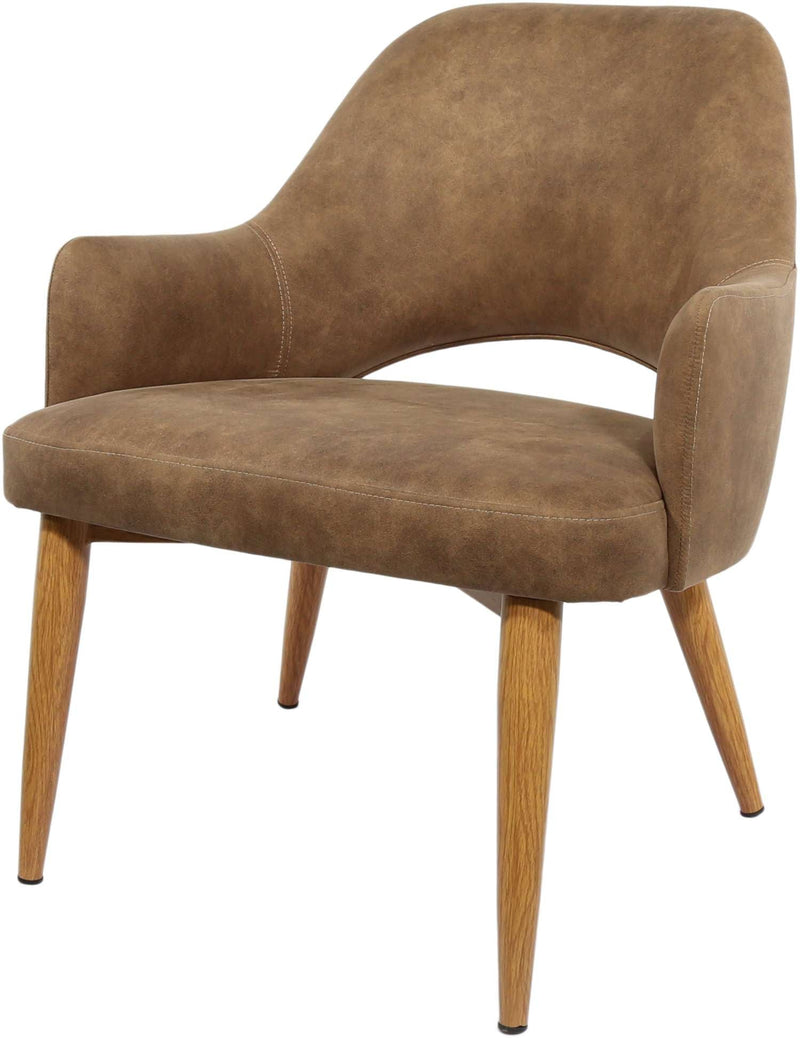 BonBon Armchair - Metal Timber Image Base - Natural Oak