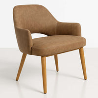 BonBon Armchair - Metal Timber Image Base - Natural Oak
