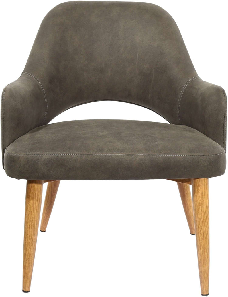 BonBon Armchair - Metal Timber Image Base - Natural Oak