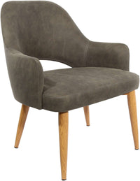 BonBon Armchair - Metal Timber Image Base - Natural Oak