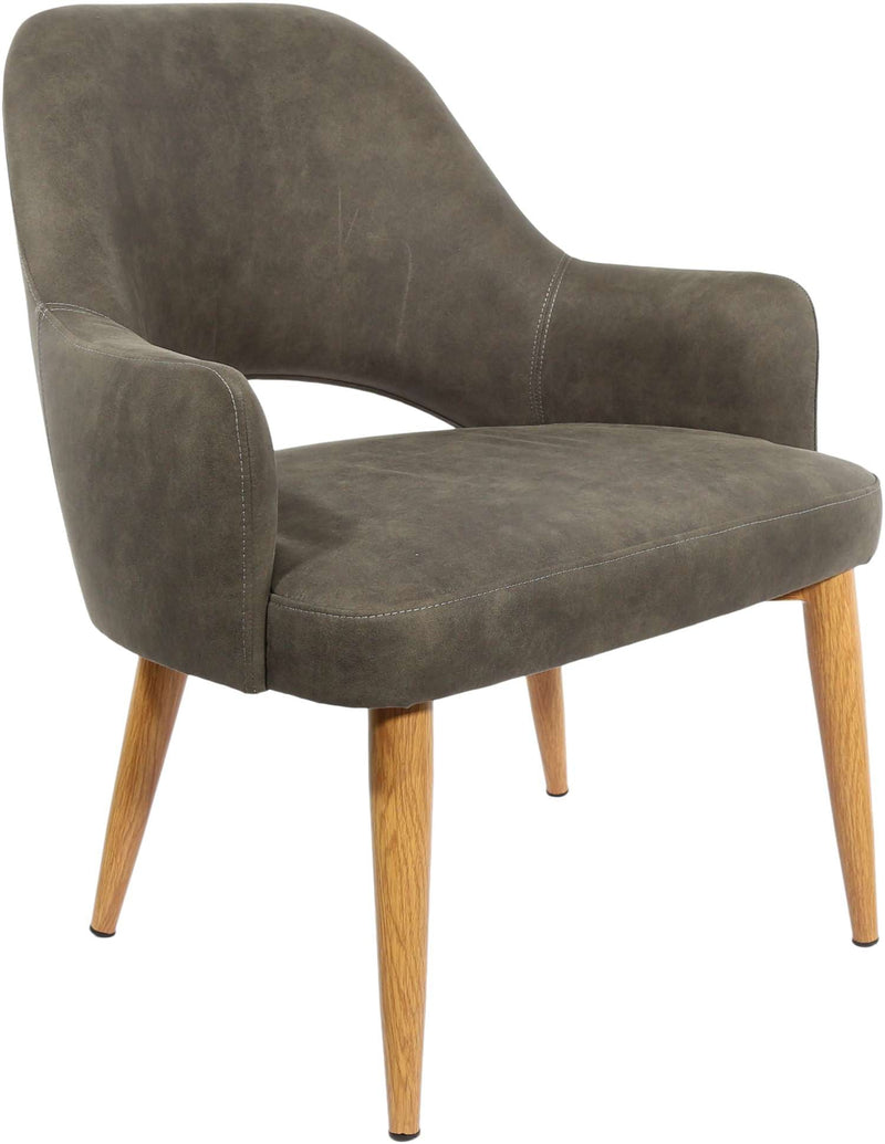 BonBon Armchair - Metal Timber Image Base - Natural Oak