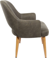 BonBon Armchair - Metal Timber Image Base - Natural Oak