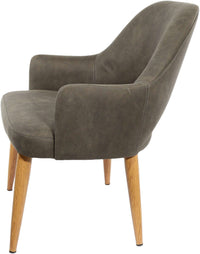 BonBon Armchair - Metal Timber Image Base - Natural Oak