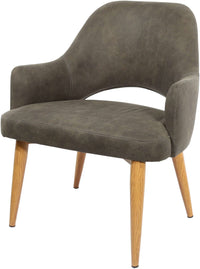 BonBon Armchair - Metal Timber Image Base - Natural Oak