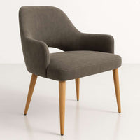 BonBon Armchair - Metal Timber Image Base - Natural Oak