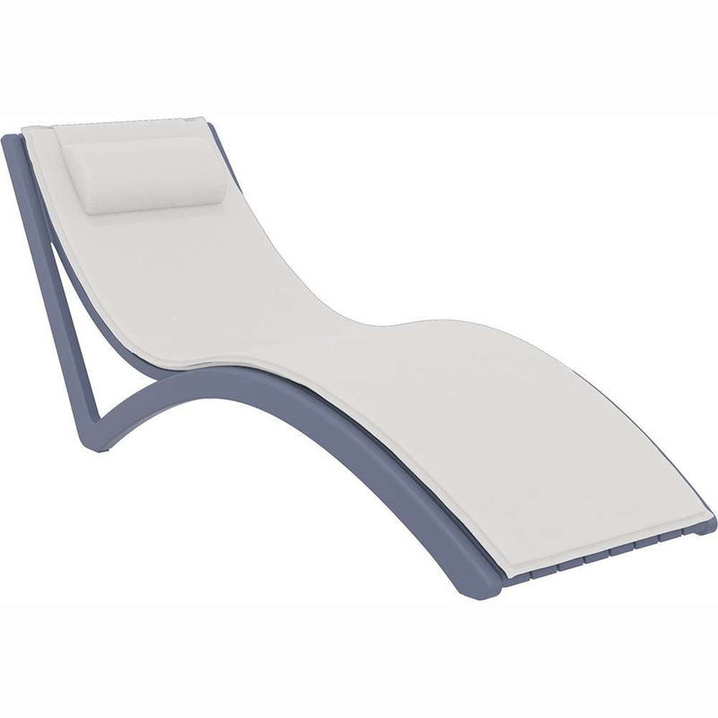 Slim Sunlounger with Cushion
