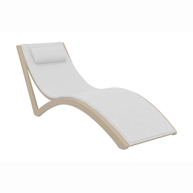 Slim Sunlounger with Cushion
