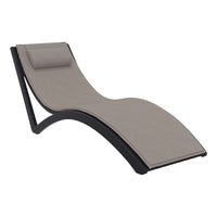 Slim Sunlounger with Cushion