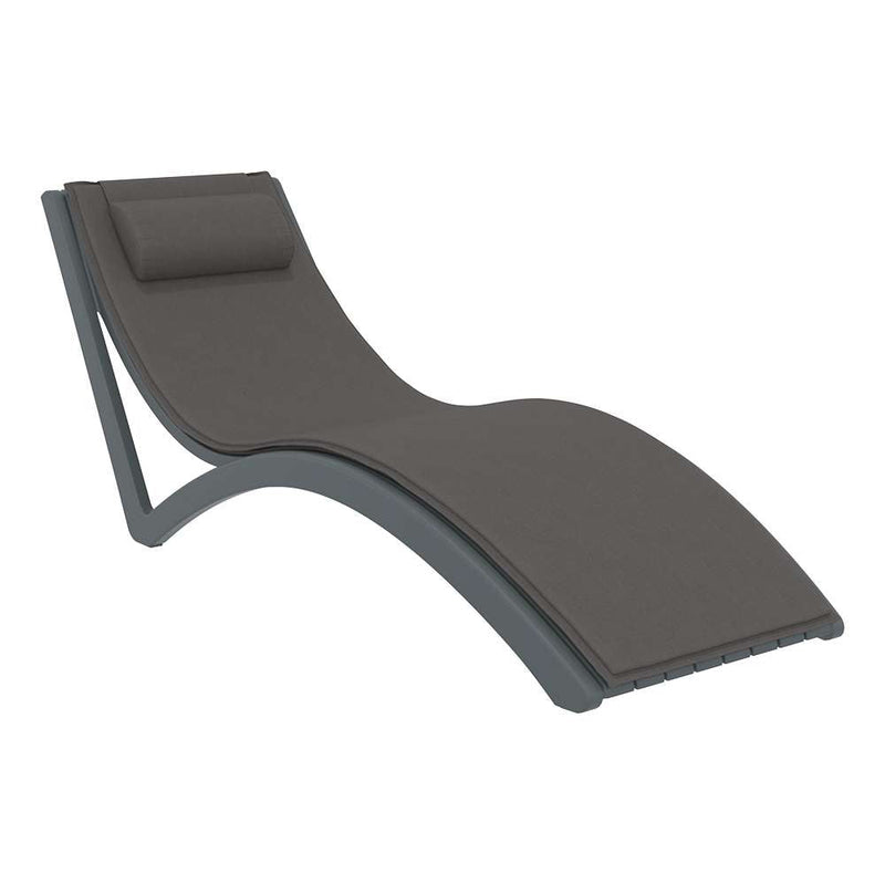 Slim Sunlounger with Cushion