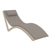 Slim Sunlounger with Cushion
