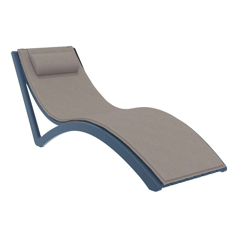 Slim Sunlounger with Cushion