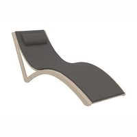 Slim Sunlounger with Cushion